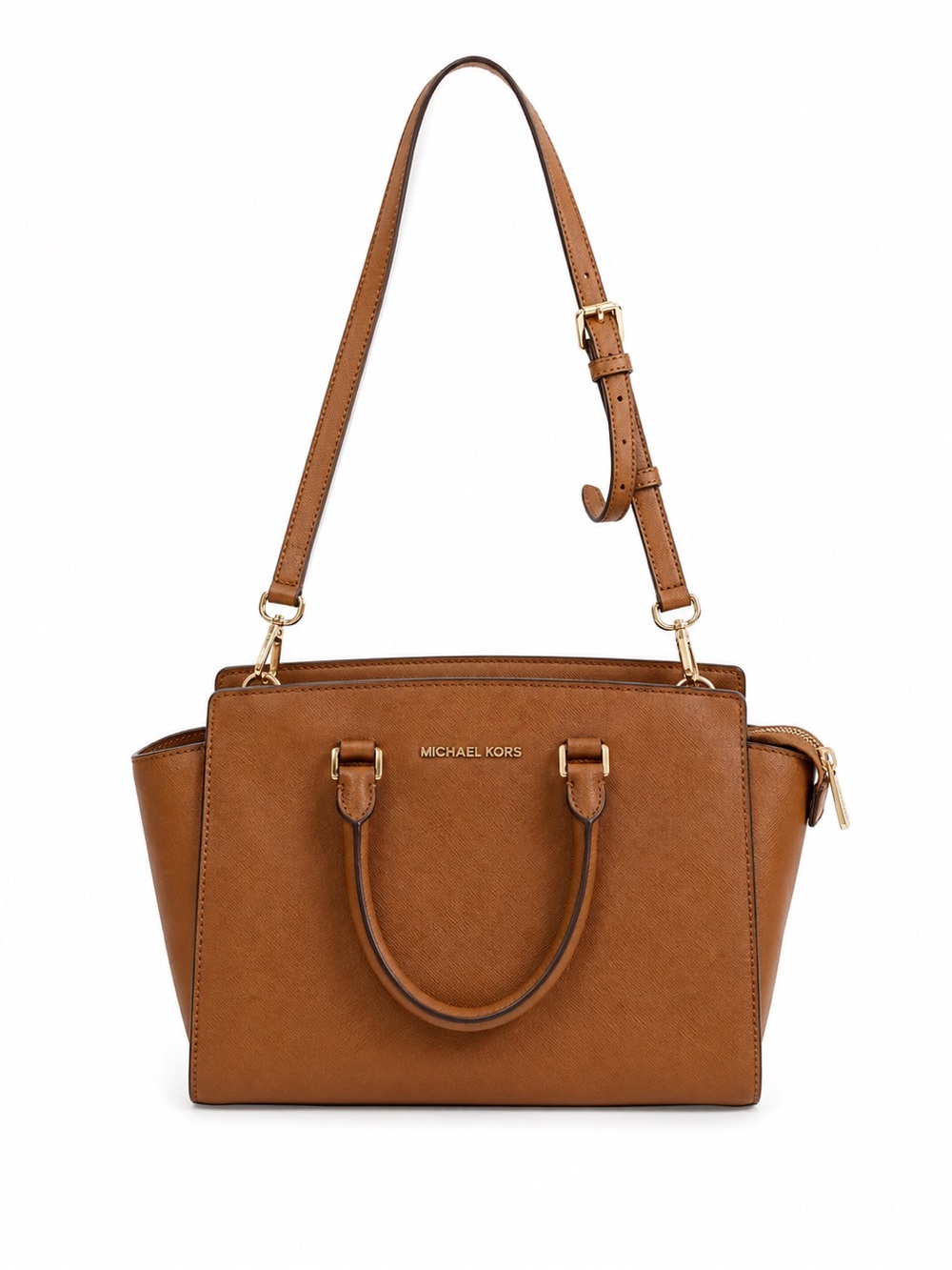 Michael Kors Brown Saffiano Leather Satchel